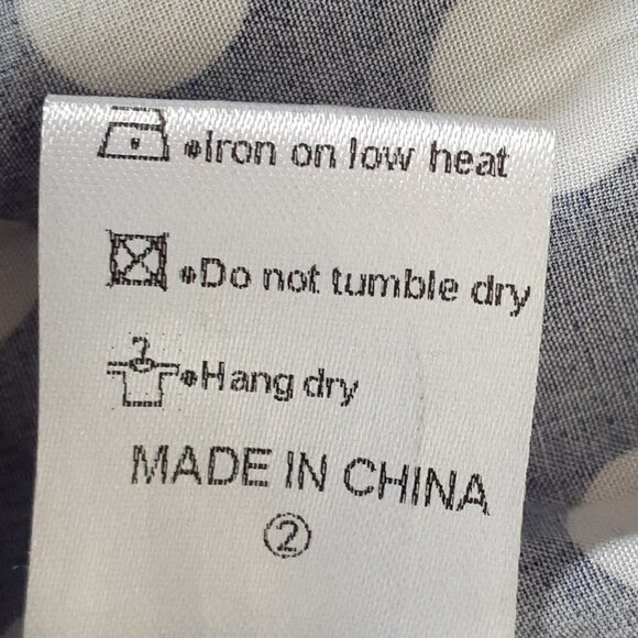 Grecerelle High-Low Maxi Wrap Dress; Blue Polka Dots; Cap Sleeves; Size Small - Picture 6 of 6